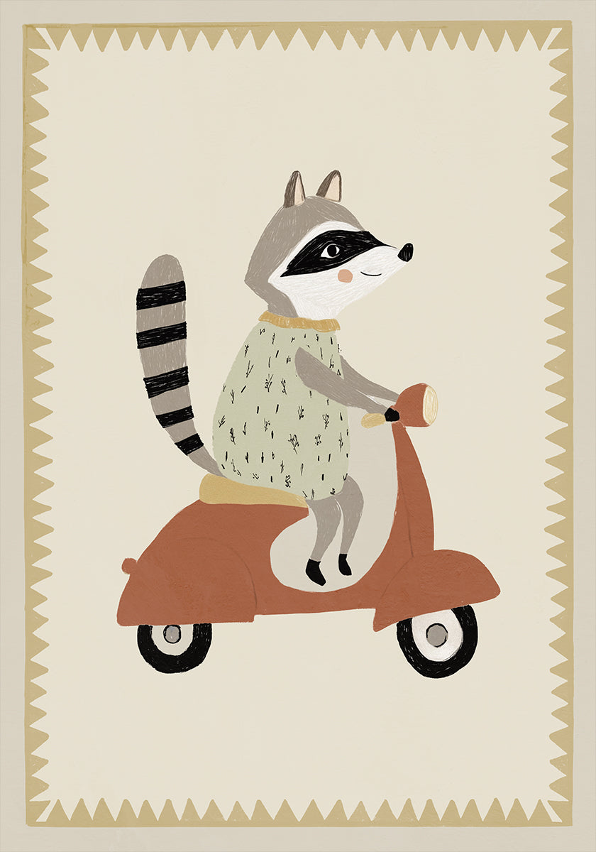 Drivingraccoon Poster
