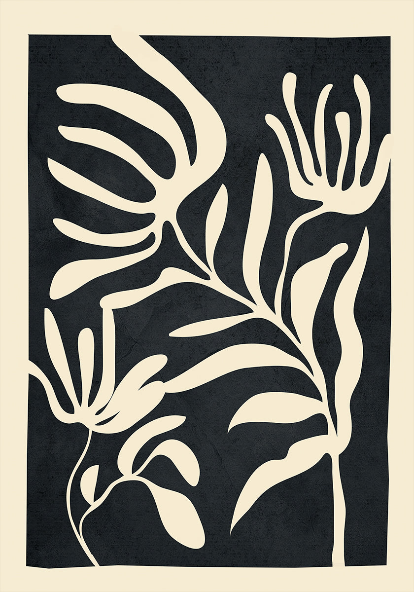 Minimal Abstract Art Plant Poster