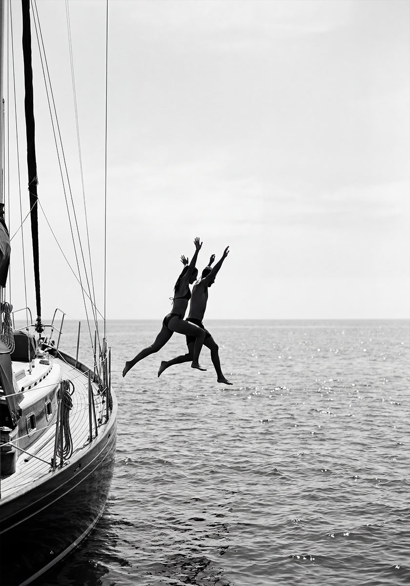 Jumping From a Boat Poster