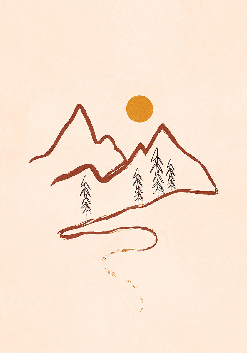 Minimal Mountain Poster