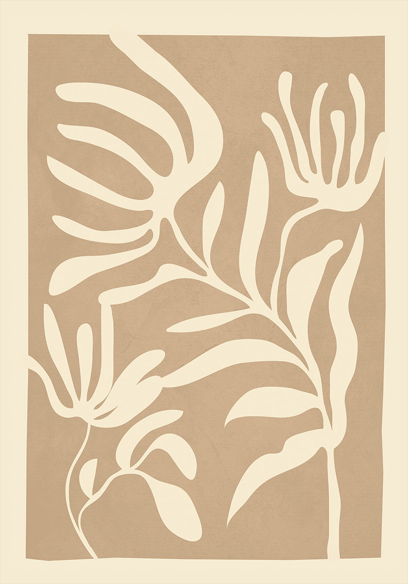 Minimal Abstract Art Plant Poster