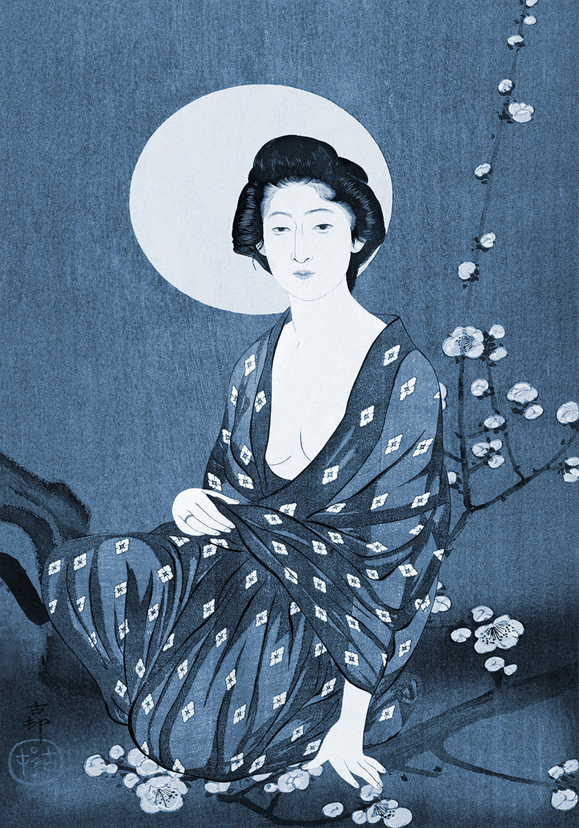 Japanese Midnight Blue Poster