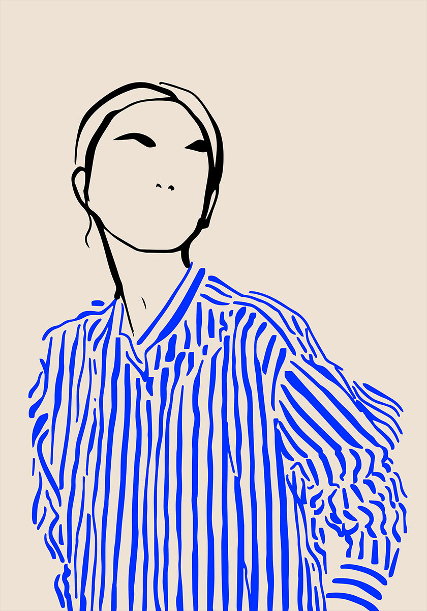Greywork.Studio | Erato in Blue Poster
