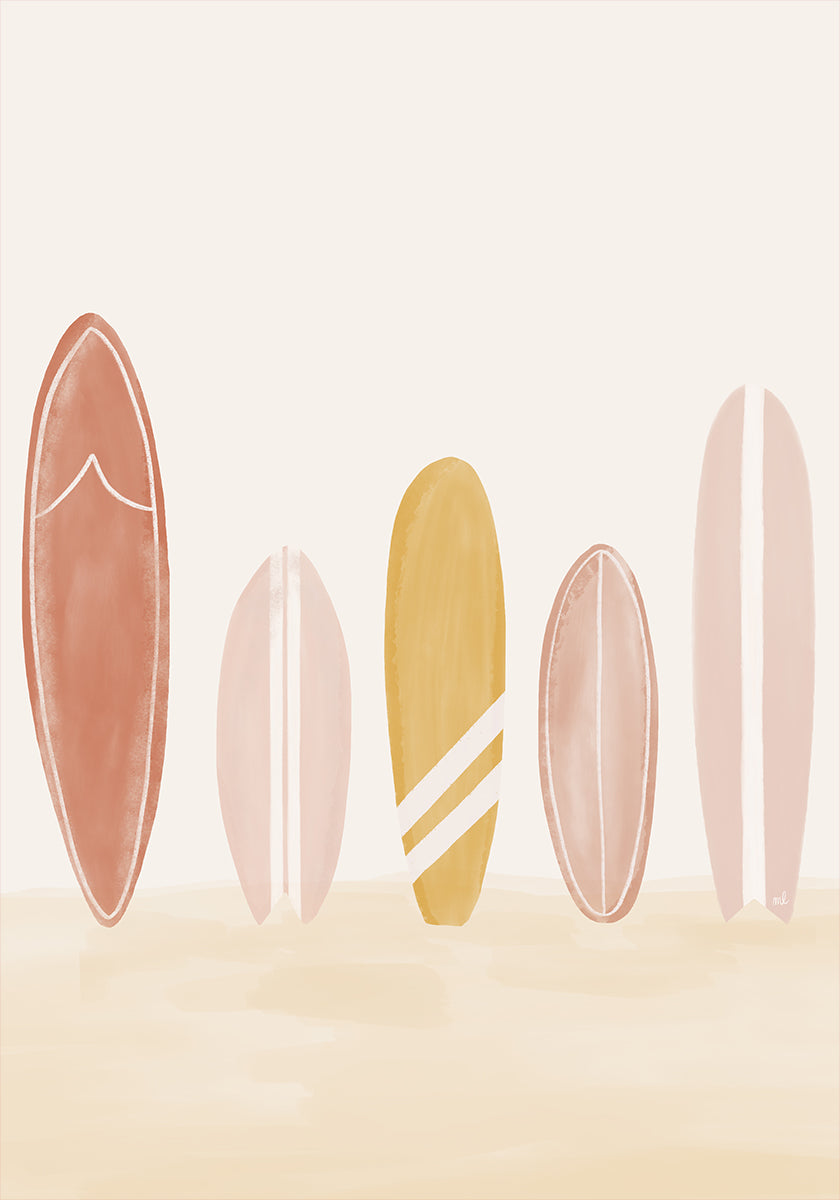 Boho Surfboards Poster