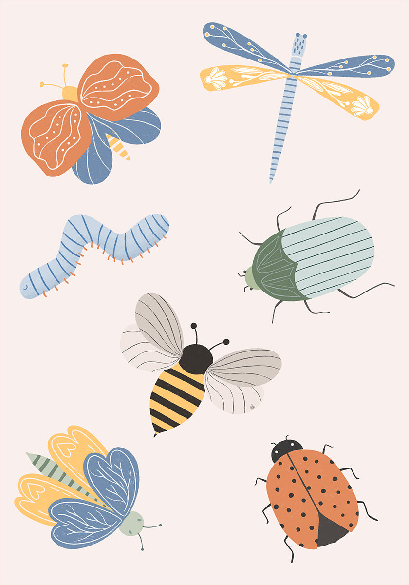 Cute Bugs Ratio2x3 Poster