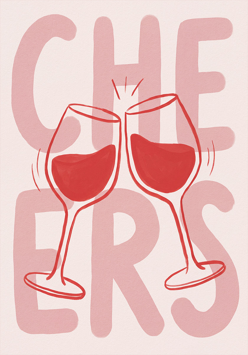 Cheers In Pink Poster
