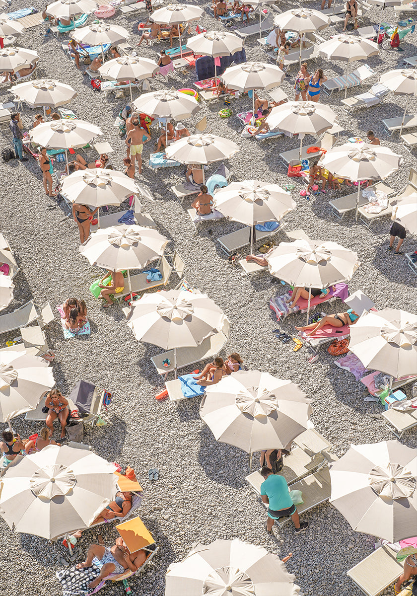 Amalfi Beach Umbrellas Poster