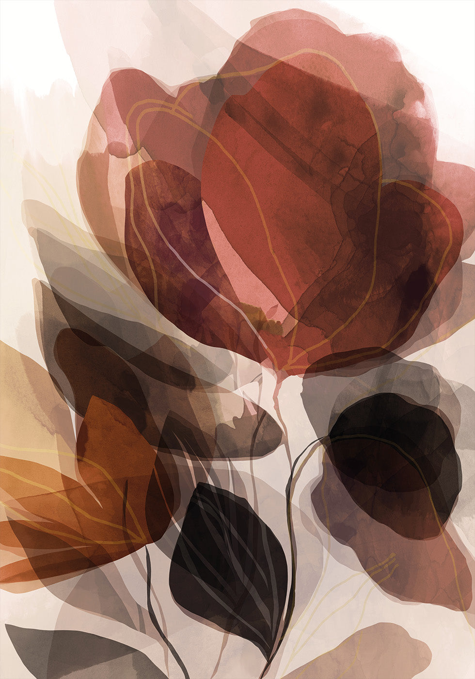 Abstract Floral Layers