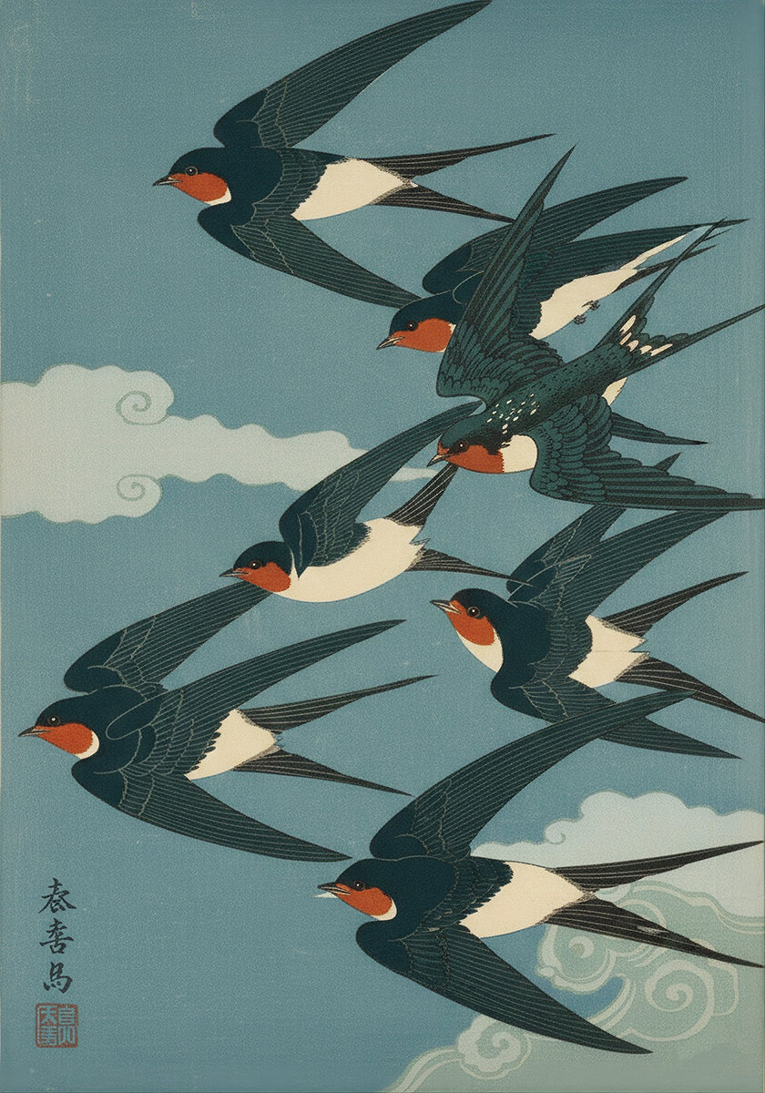 Swallows Harmony Poster