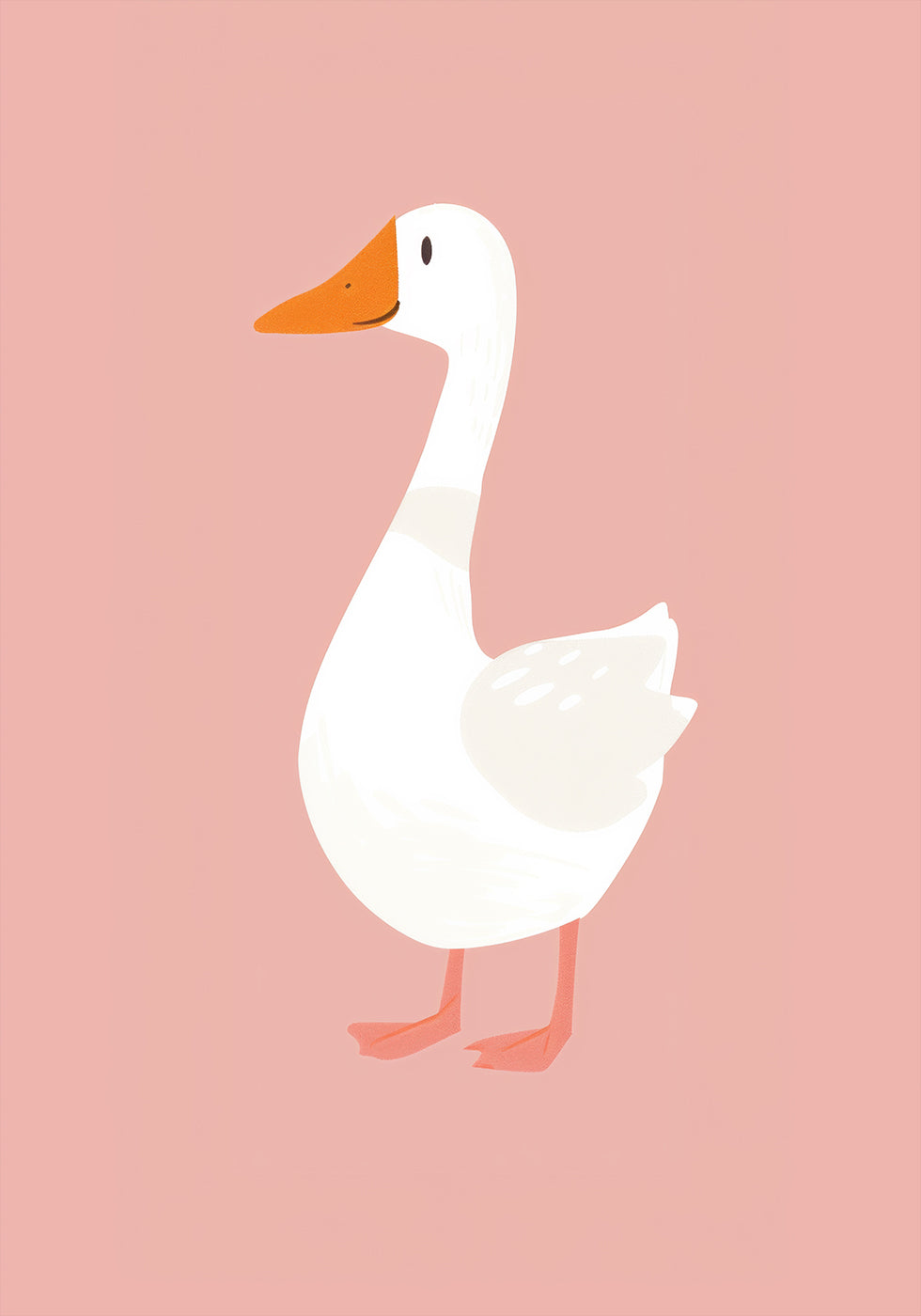 Goose On Pink Poster