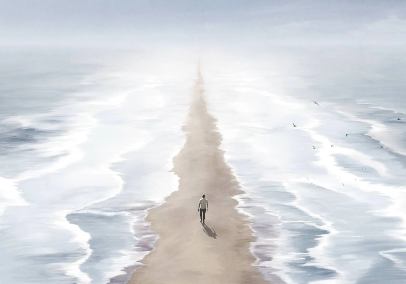 Surreal Path Between Seas Poster