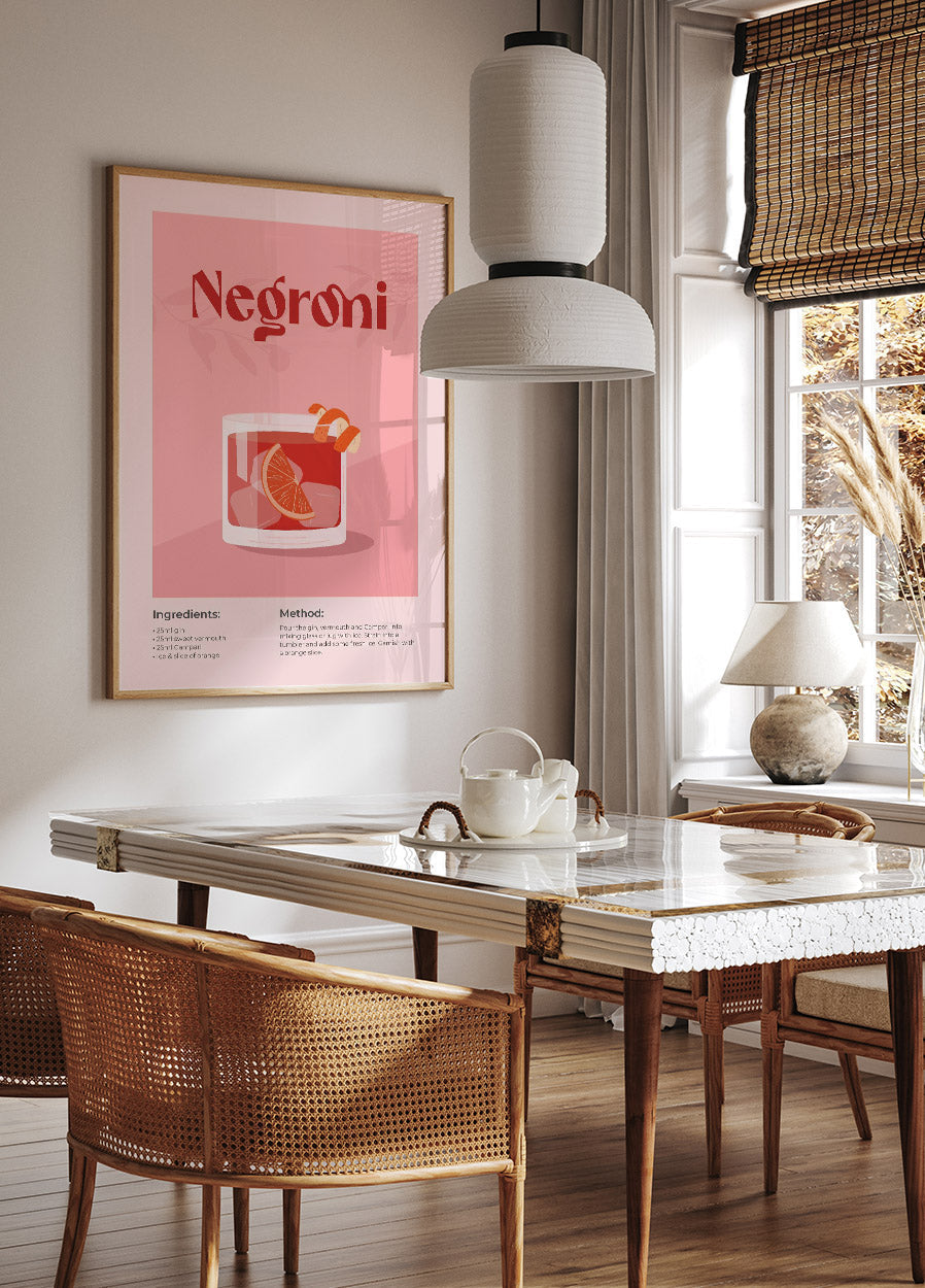 Negroni Cocktail Plakat - Posterbox.no