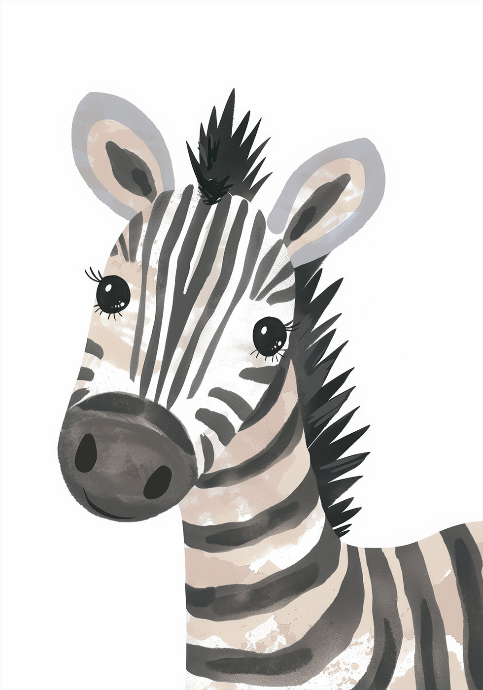 Sweet Zebra With Lashes Poster