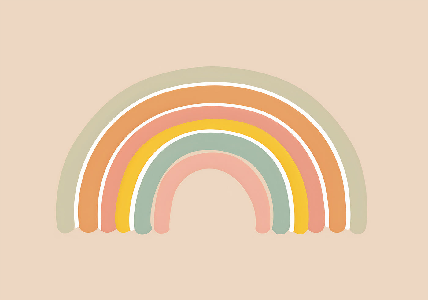 Pastel Rainbow Poster