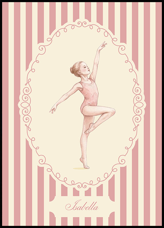 Gymnastic Baby Name Personal Poster