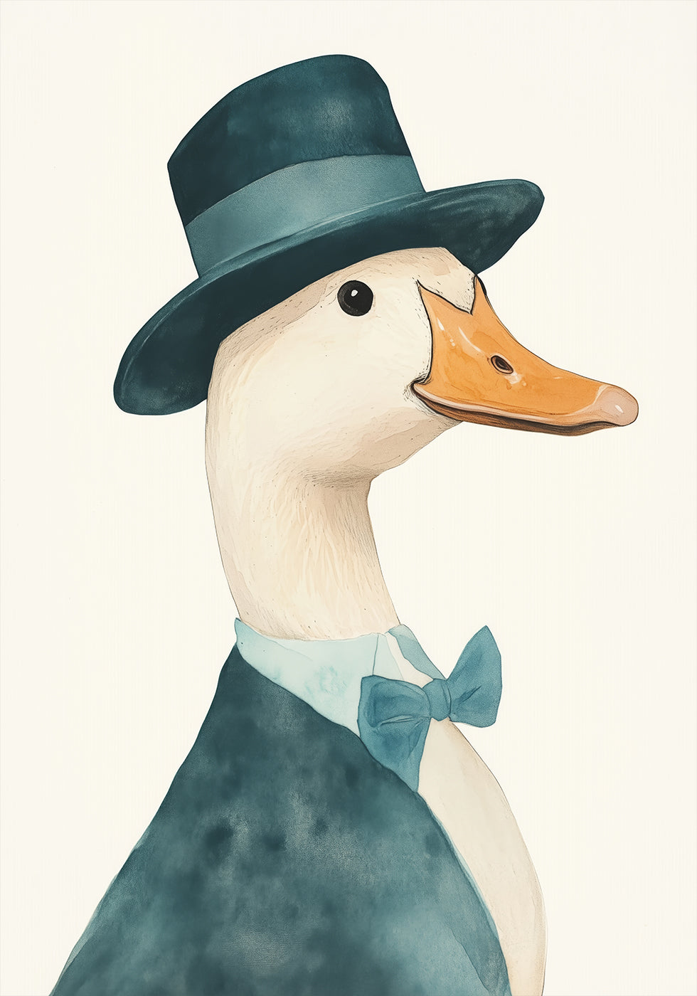 Gentleman Duck in Bowtie  Poster