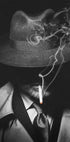Man Smoking Black and White Plakat - Posterbox.no