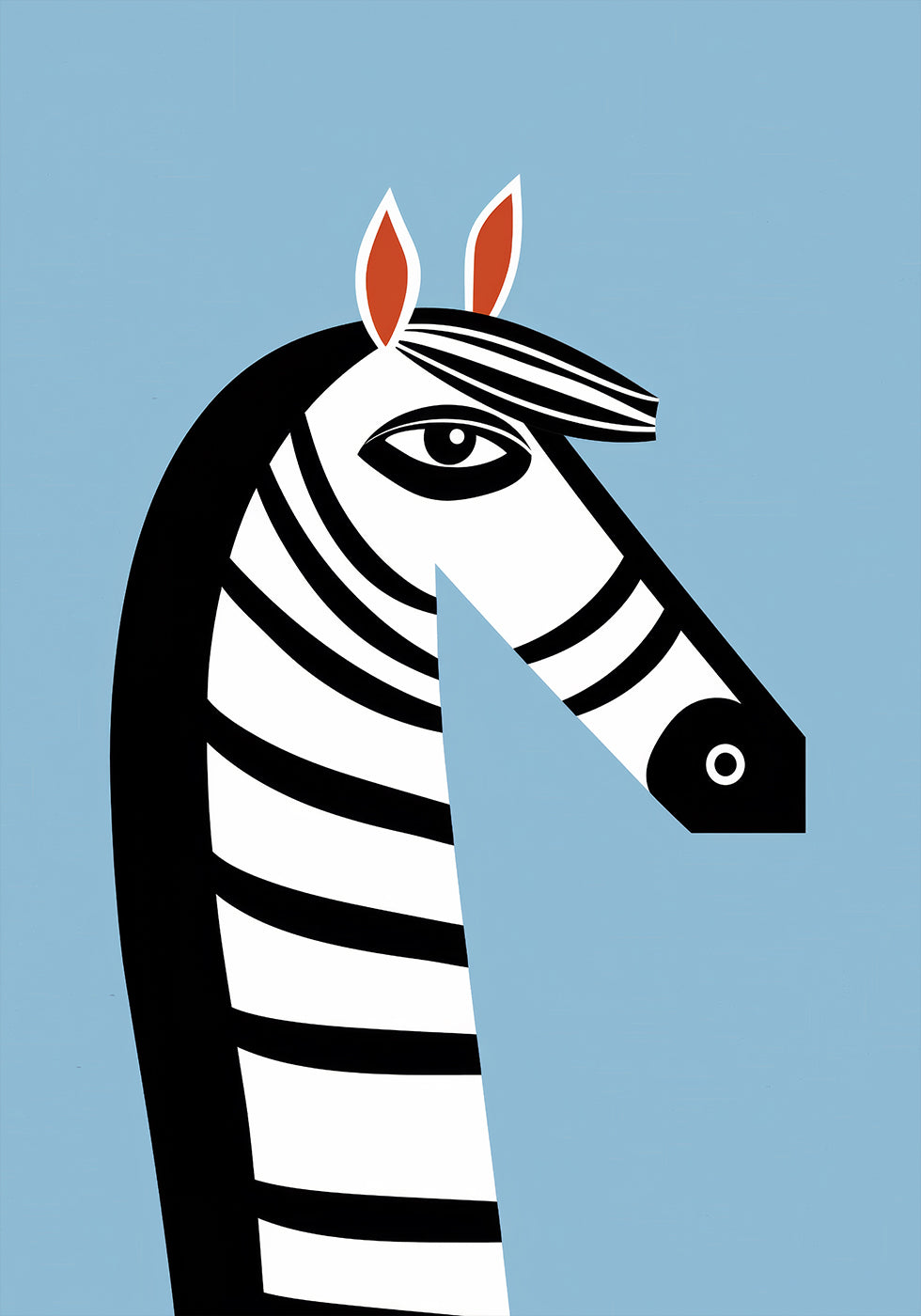 Bold Graphic Zebra Poster