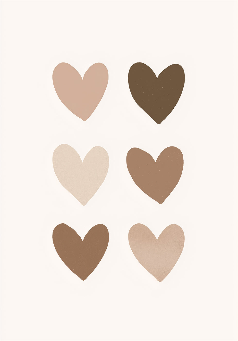 Neutral Heart Grid Poster