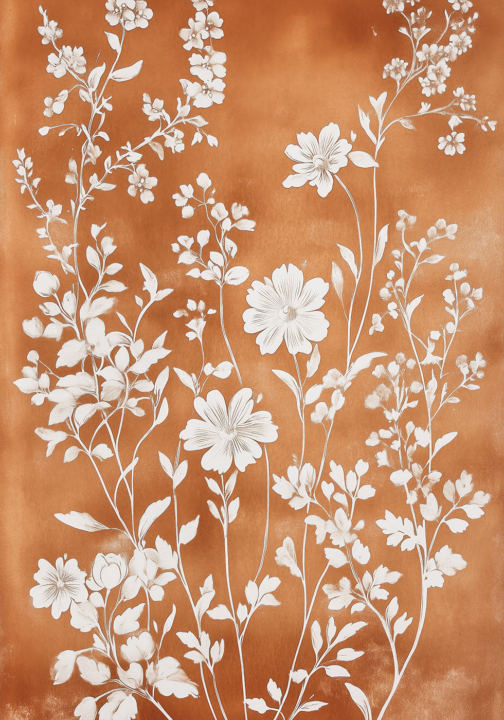 Terracotta Floral Poster