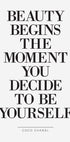 The Chanel Beauty Quote Plakat - Posterbox.no