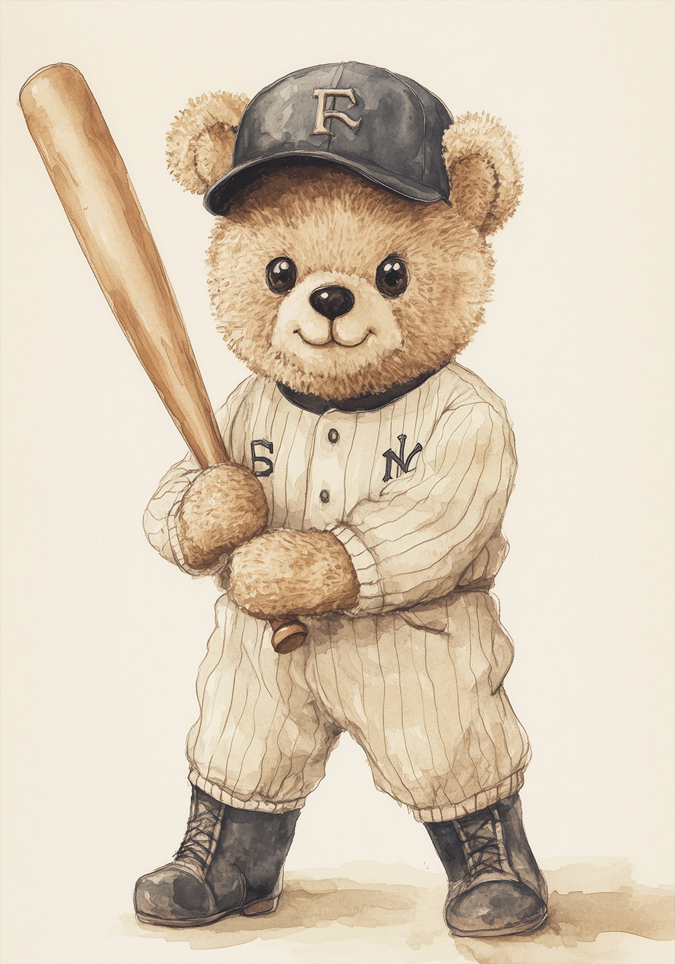 Baseball Bear Poster