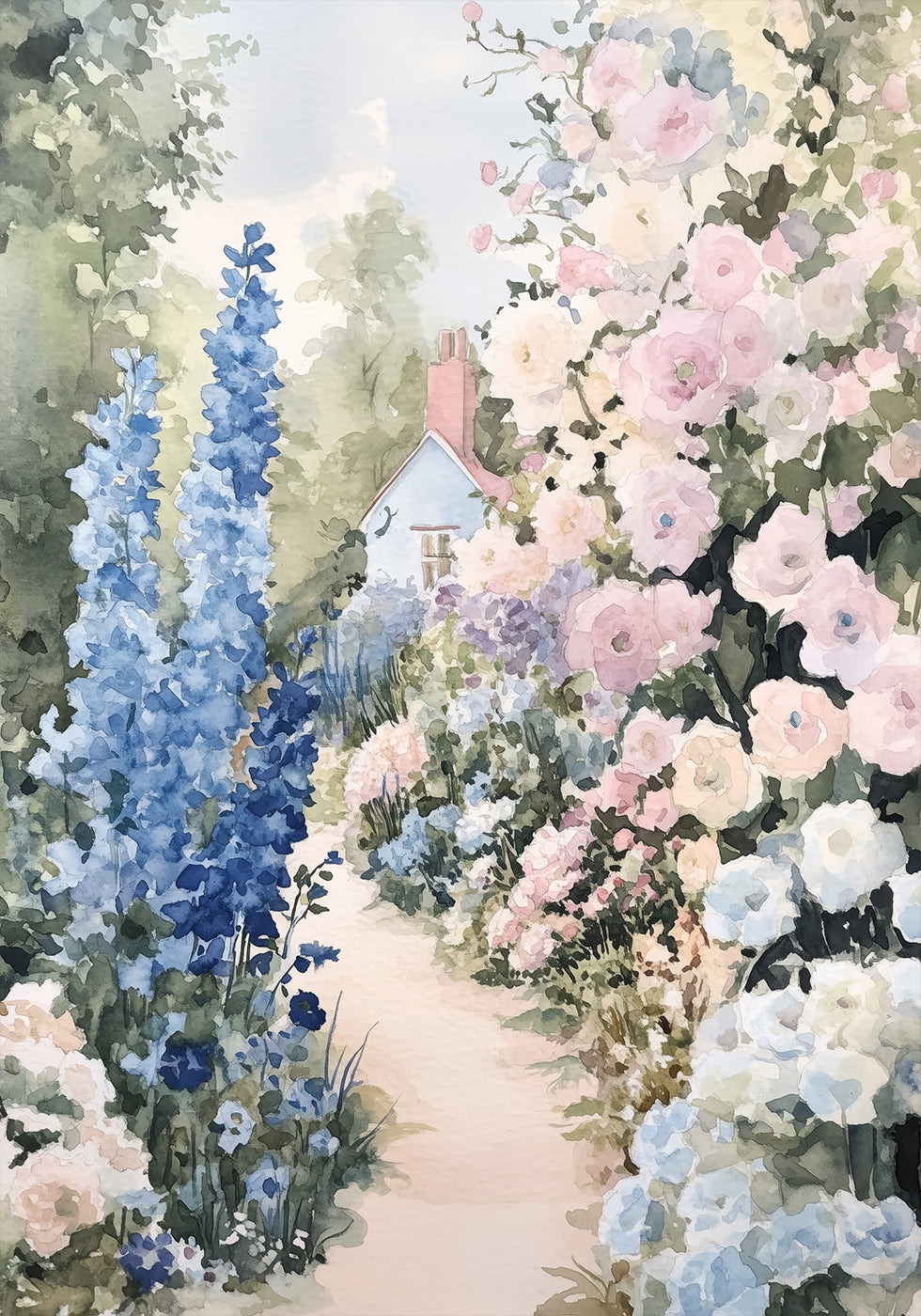Cottage Garden Path, Children’s Nature Poster
