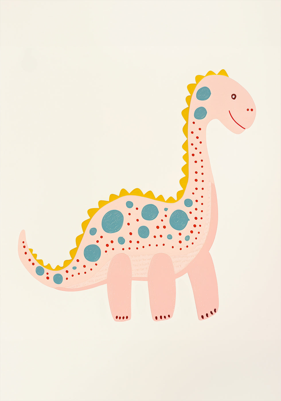 Happy Spotted Dino Poster