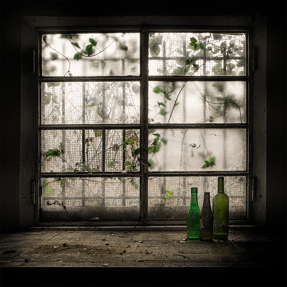 Still-Life with glass bottle Poster