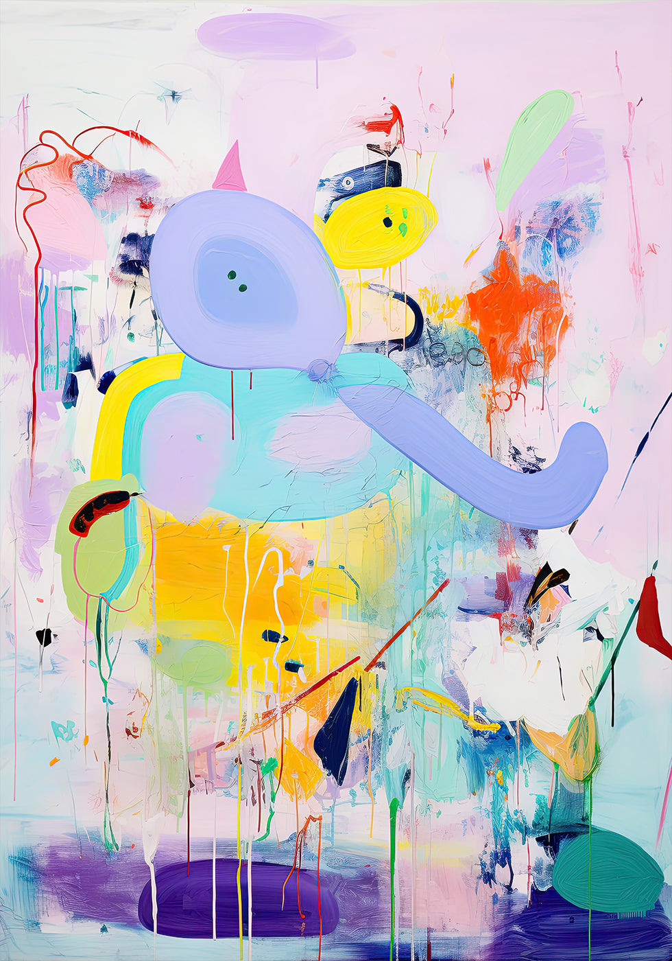 Color Splash Elephant Poster