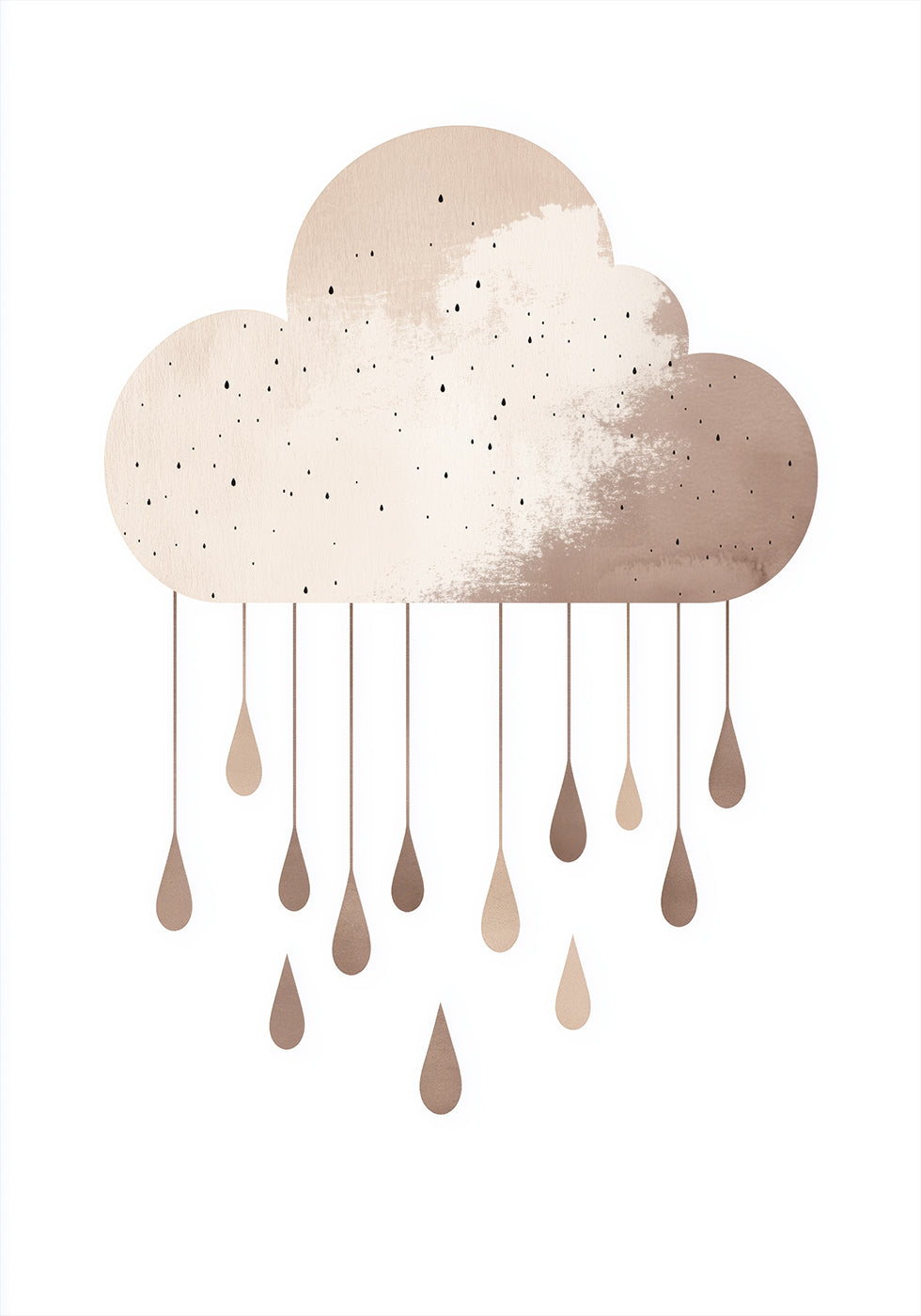 Minimalist Rainy Cloud Poster