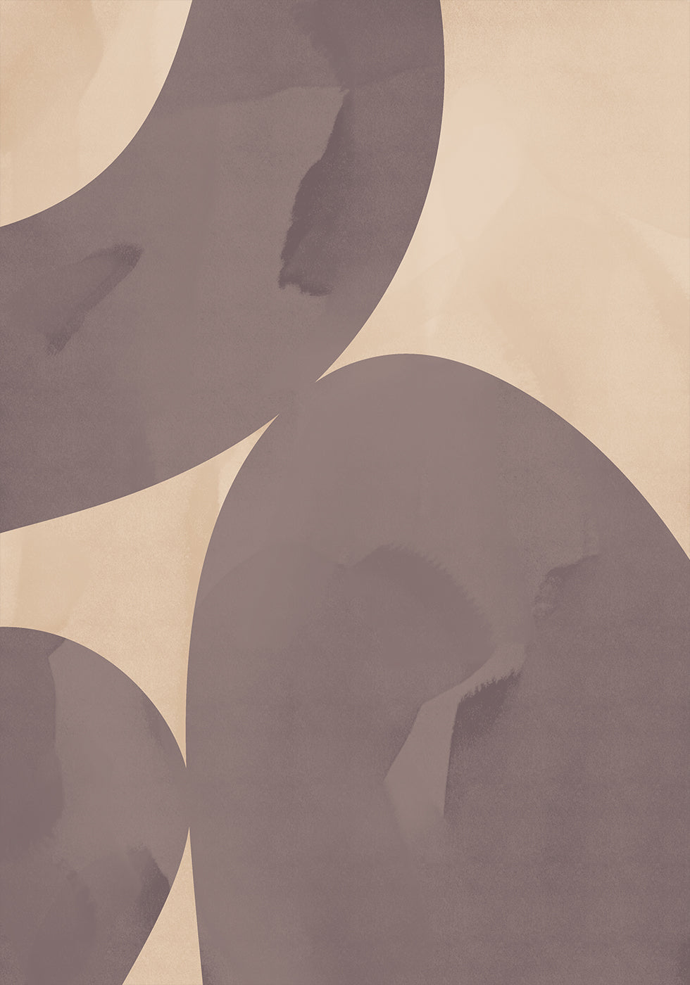 Muted Balance, Abstract Shapes Poster