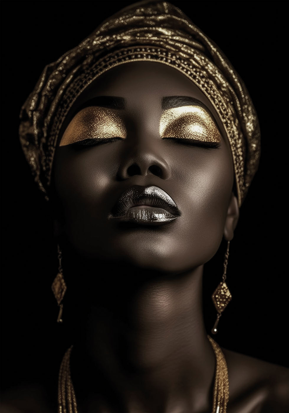 African Golden Beauty Poster