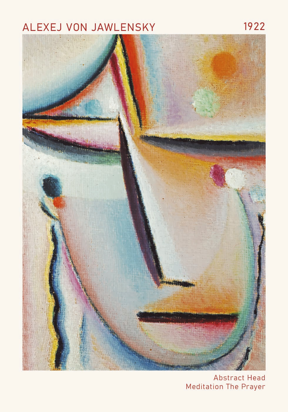 Abstract Head, Meditation The Prayer, Alexej Von Jawlensky 1922 Poster