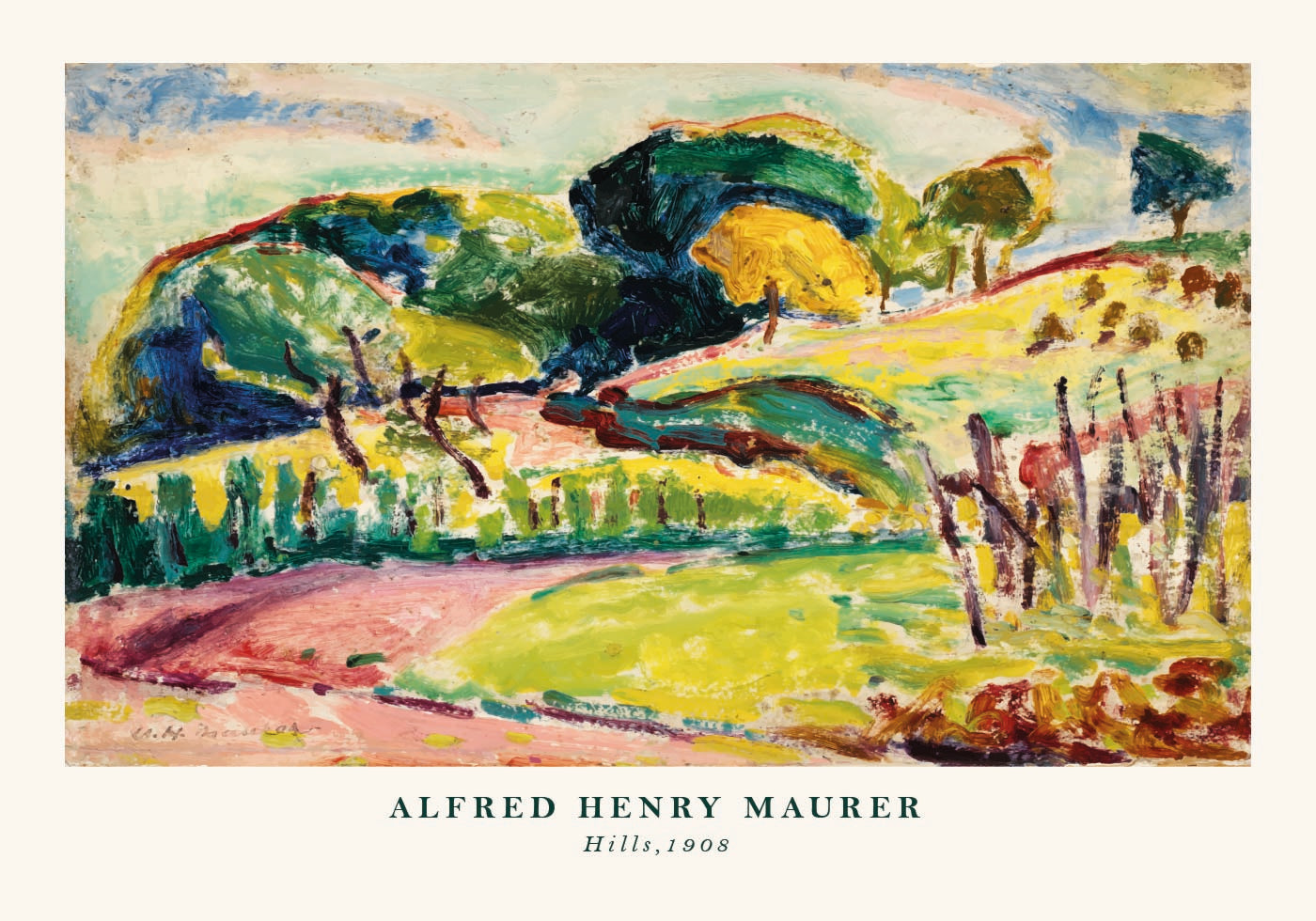 Hills Expressionist Alfred Henry Maurer 1908 Landscape Poster