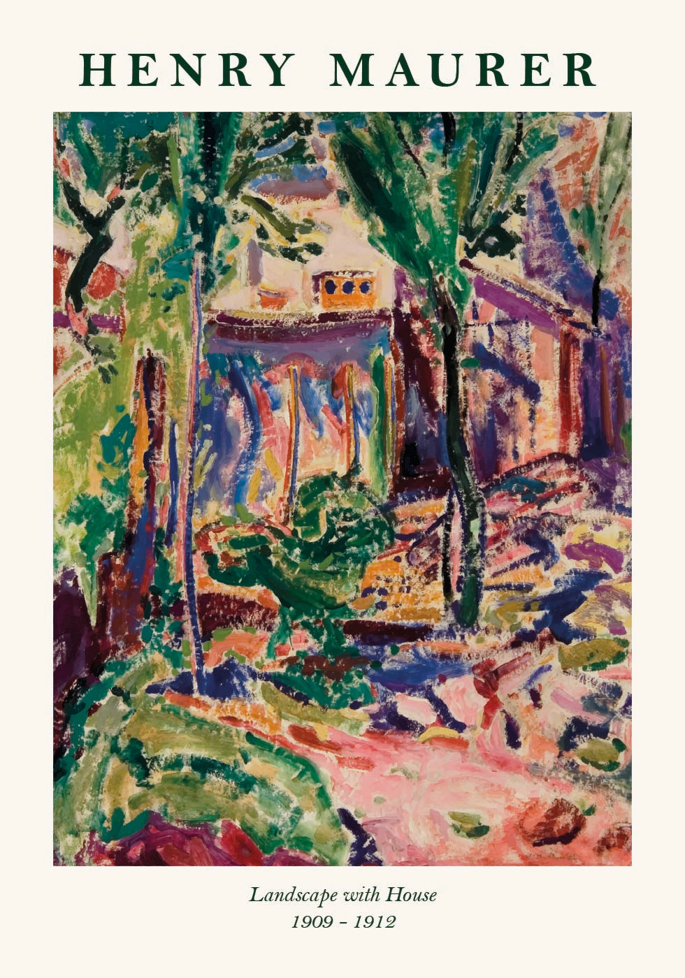 Henry Maurer, Landscape with House Poster