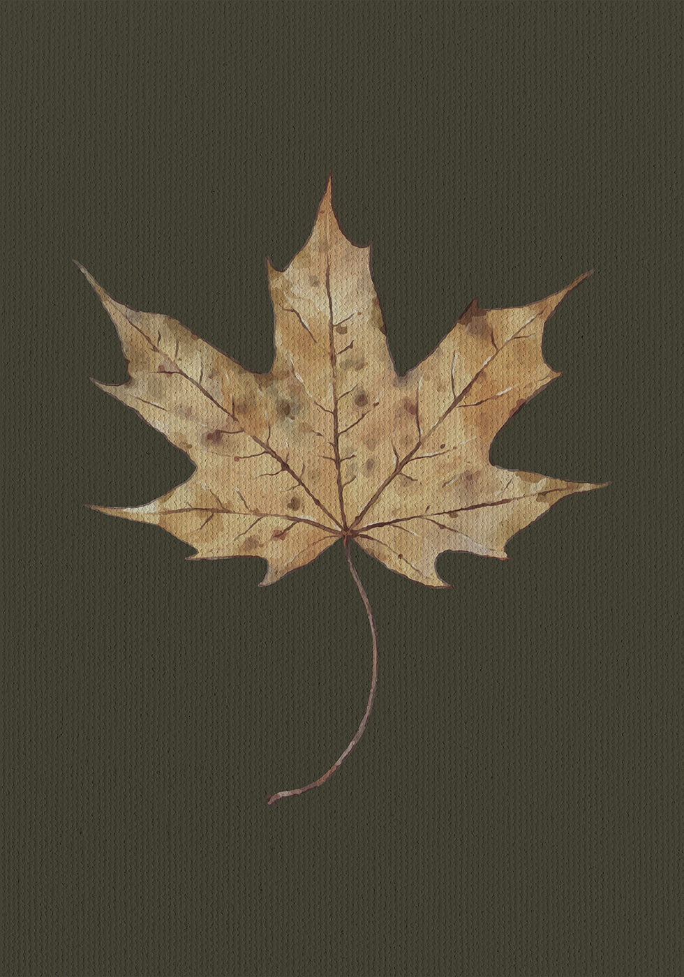 Autumn Maple Leaf Watercolor Poster