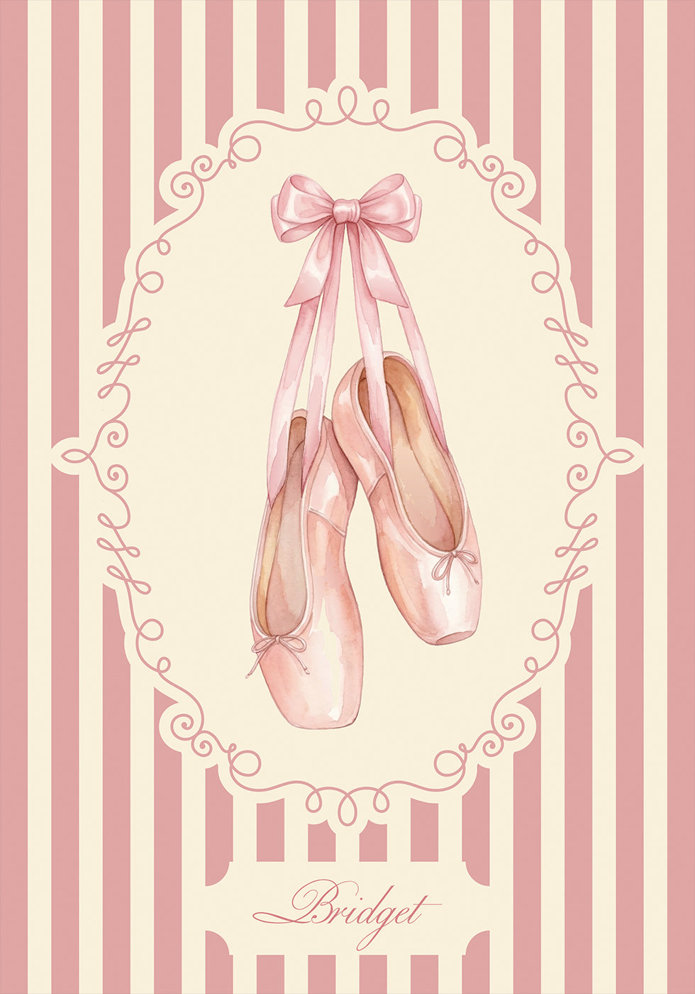 Ballet Baby Name Personal Poster