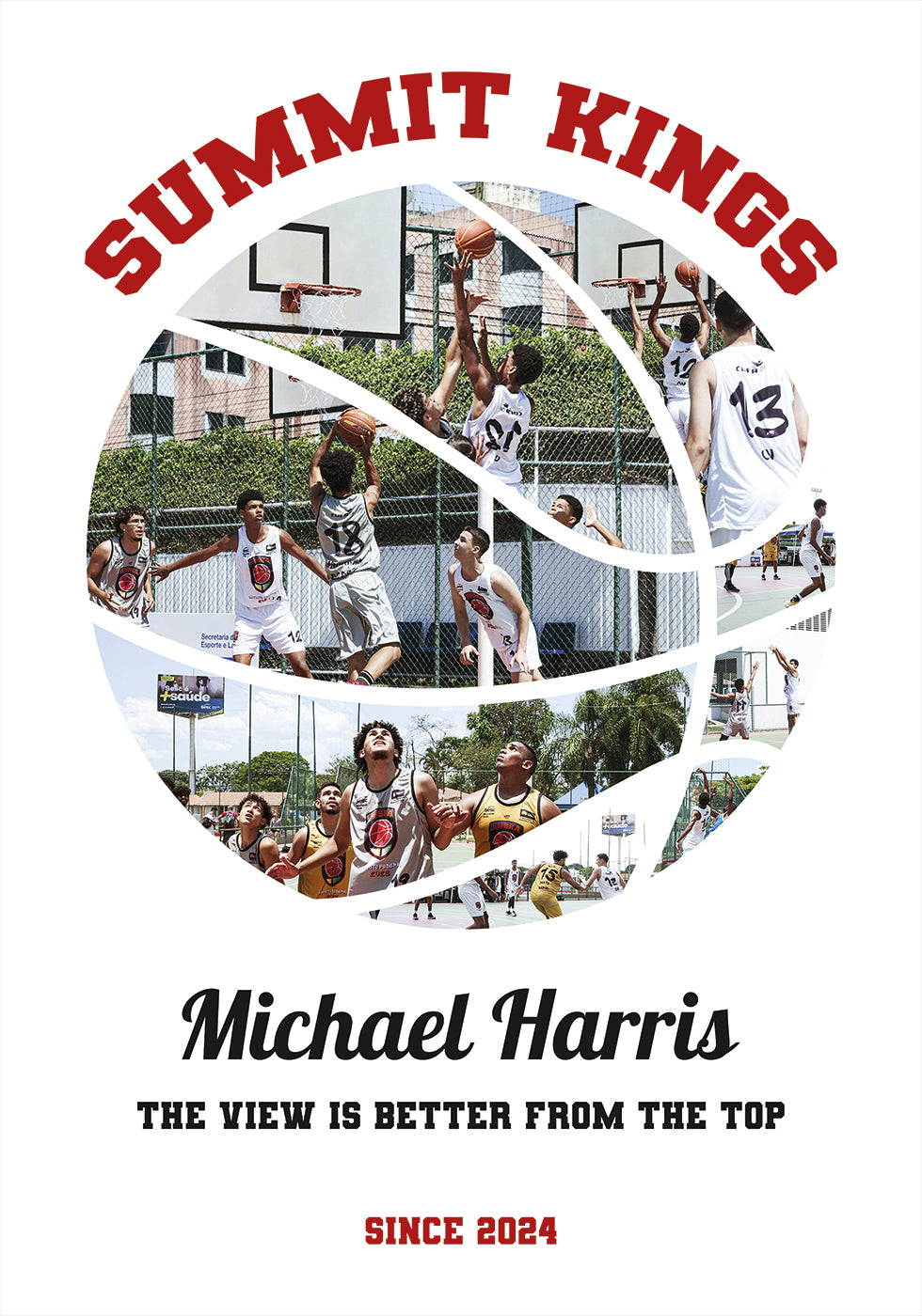 Basketball Photo Collage Personal 2 Poster