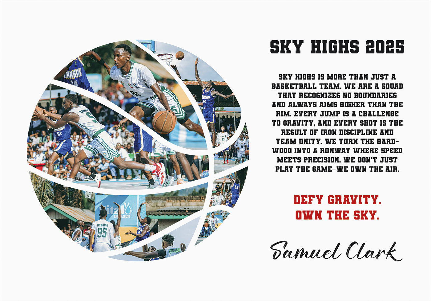Basketball Photo Collage Personal