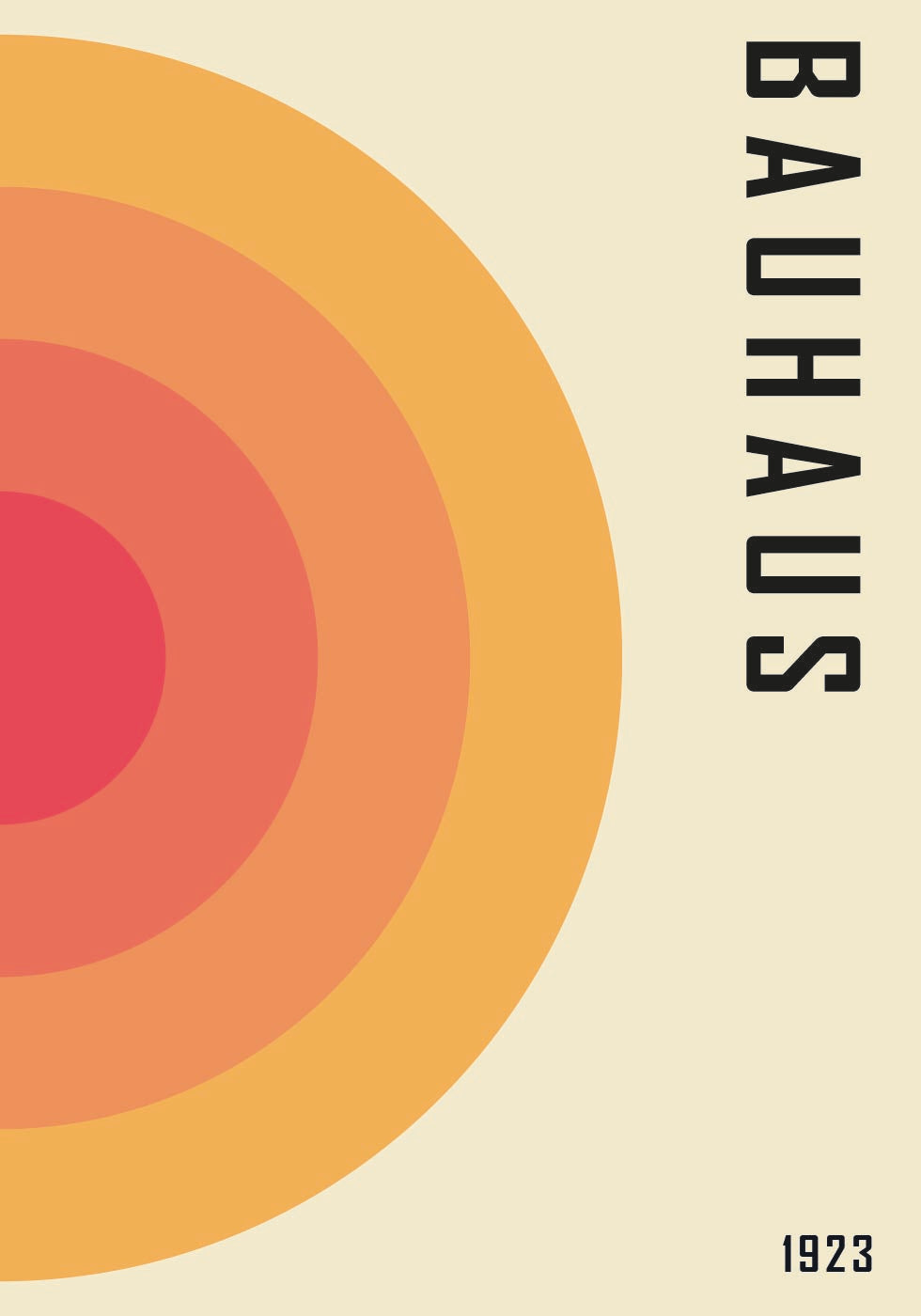 Bauhaus 1923, Geometric Abstract Poster