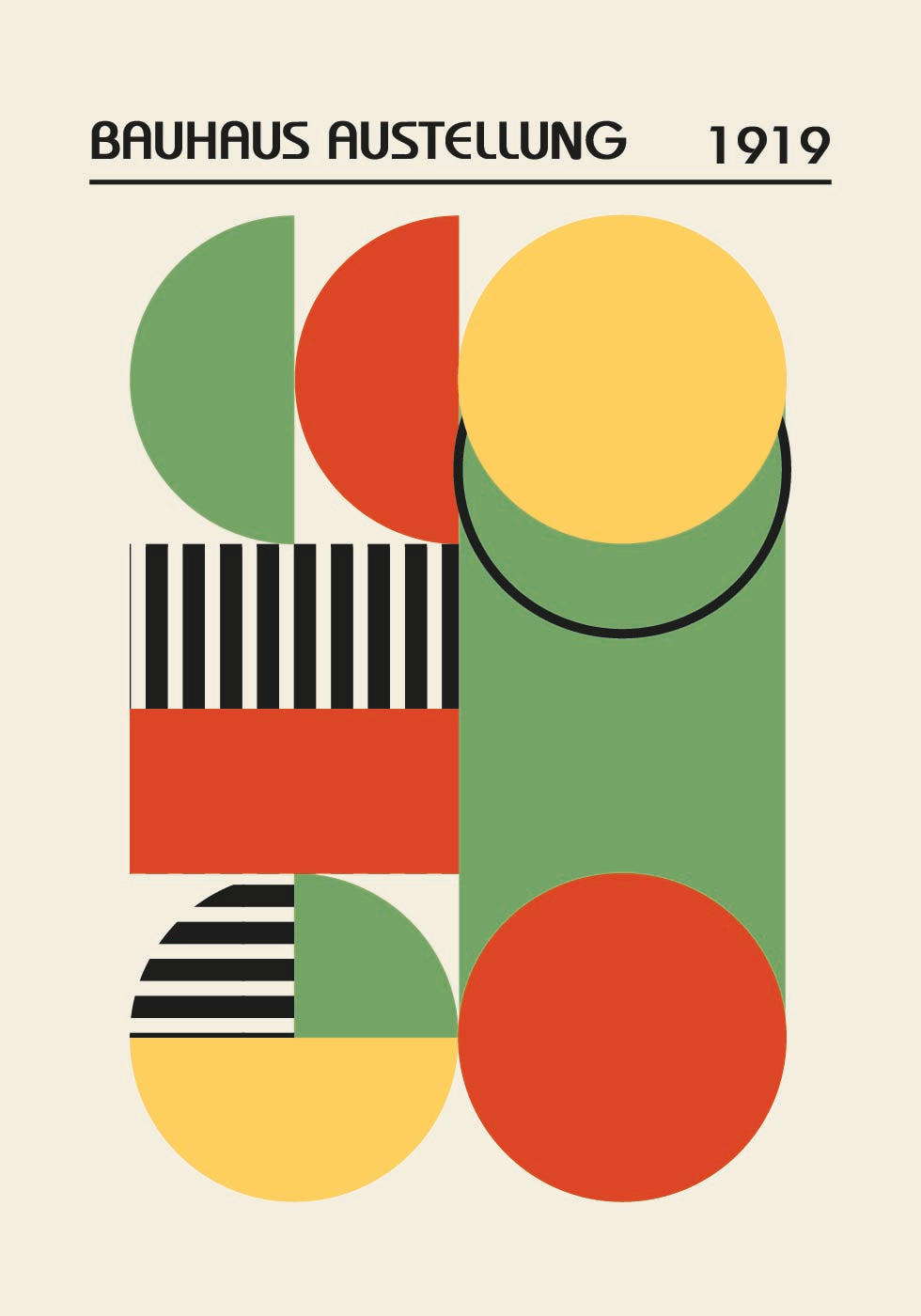 Bauhaus Austellung 1919, Geometric Abstract Poster