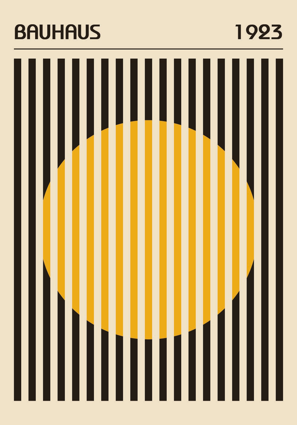 Bauhaus Circle Poster