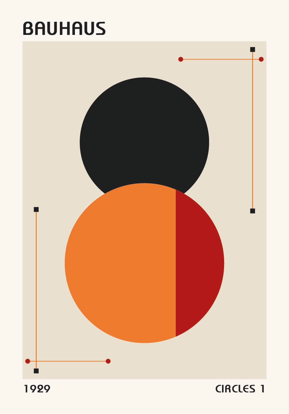 Bauhaus Circles 1 Poster