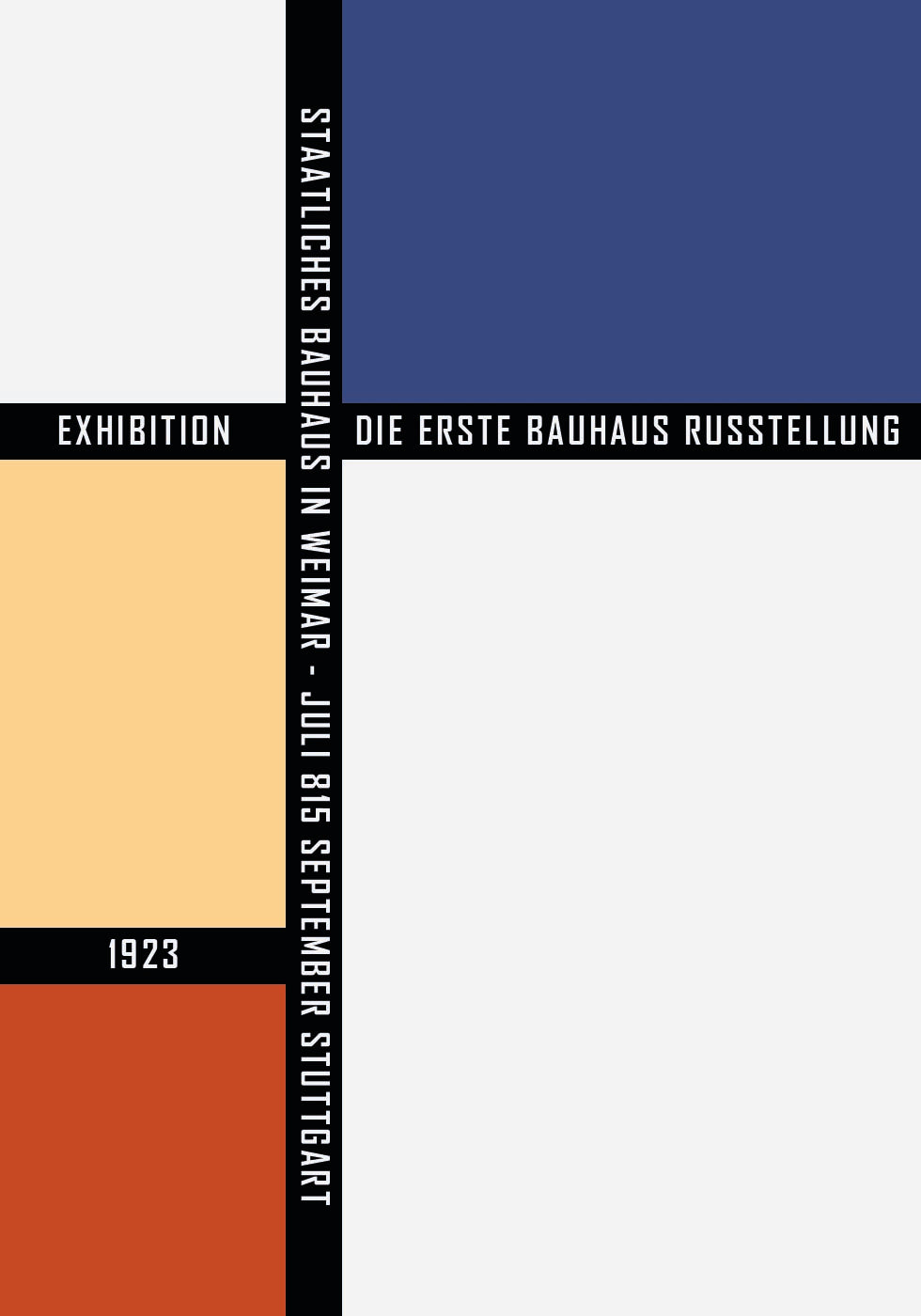 Bauhaus Color Blocks 1923, Geometric Grid Poster