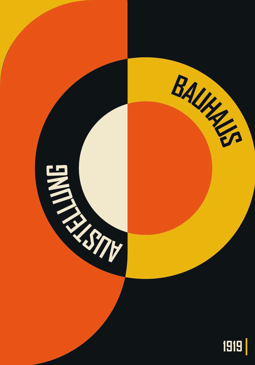 Bauhaus Color Shapes No.1 Poster
