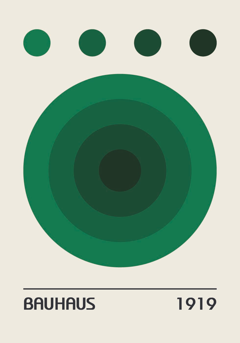 Bauhaus Colors Green Poster