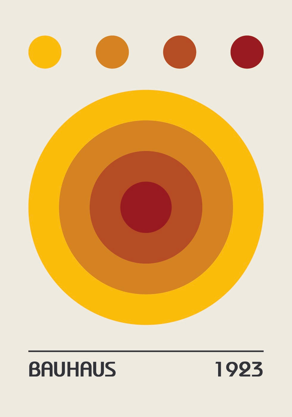 Bauhaus Colors Orange Poster
