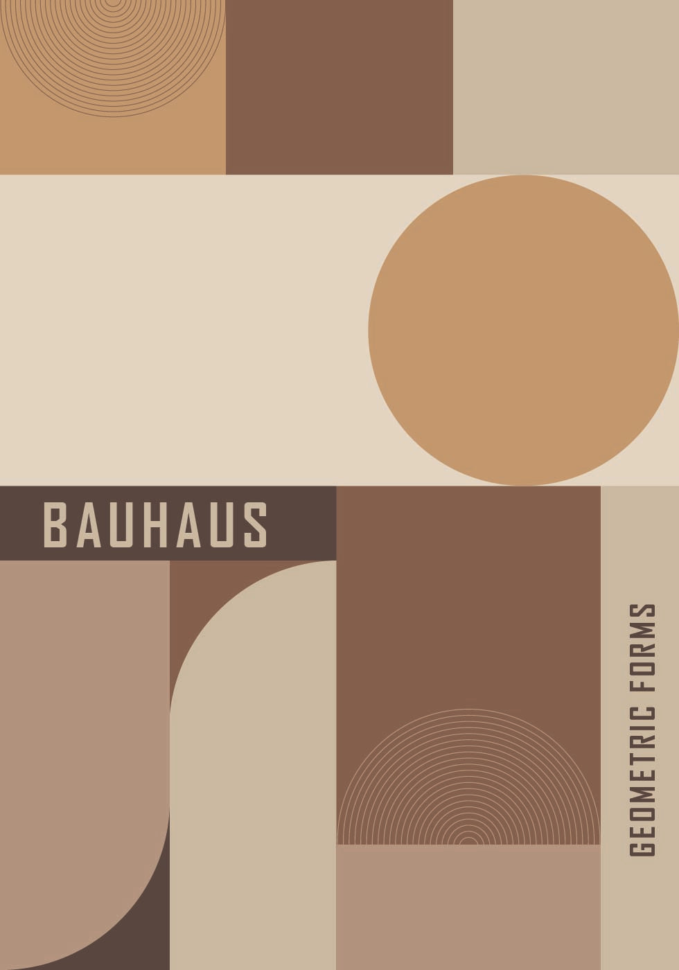Bauhaus Geometric Forms Poster