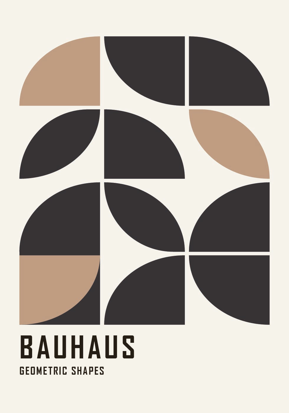 Bauhaus Geometric Shapes No.2  Poster